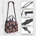 thumbnail image 2 of Xecao Snake And Rose Pattern Thermal Tote Lunch Cooler Bag with Front Utility Pocket Lightweight Insulation Tech Gym Office Commute Ready, 2 of 7