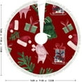 thumbnail image 5 of Christmas Tree Skirt Xmas Tree Skirts 48 in Pigs Presents Fir Branch Background Christmas Tree Mat for Christmas Holiday Party Ornaments, 5 of 5