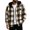 Coffee, variant on Plaid Hooded Shirt Jacket Buffalo Check Button Front Casual Outerwear S-2XL