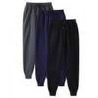 3 Pack Mens Athletic Sweatpants With Zipper Pockets Solid Color Casual Sports Drawstring Ankle Pants Beige