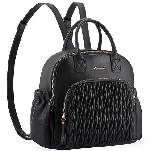 Mochila Pañalera Mini Acolchada Impermeable LOVEVOOK Negra