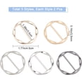 thumbnail image 5 of 10PCS Metal T-shirt Tie Clips Waist Buckle Clip Silk Scarf Buckles Ring Round Clothing Wrap Holder, 5 of 6