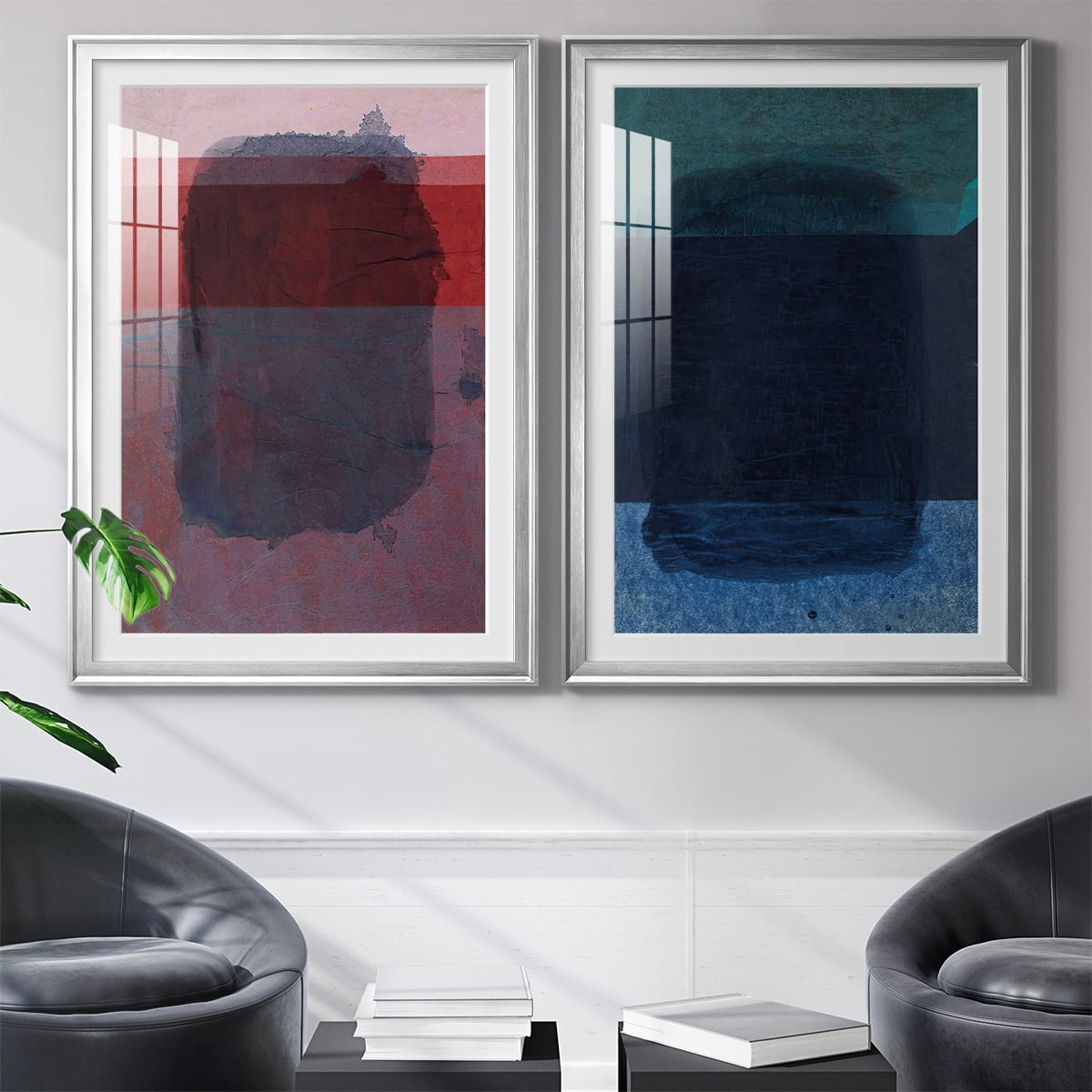 Wexford Home Remembering Rothko I Premium Framed Print, 26.5" x 36.5" - Ready to Hang, Silver (Set of 2)