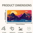 thumbnail image 2 of Tropical Sunset Silhouette Funny Personalized License Plate Rust-proof Stainless Steel Metal License Plate Suitable For Men And Women 12.2" x 6.2", 2 of 7
