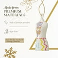 thumbnail image 4 of Spode Kit Kemp Rik Rak Mannequin Christmas Bauble, Handcrafted Porcelain Festive Keepsake, Personalized Holiday Ornament & Luxury Holiday Decoration & Tree Decoration & Seasonal Home Gift, 4 of 7
