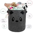 thumbnail image 3 of Cesto de Ropa Infantil Sannomiya Panda de Fieltro 41x33 cm, 3 of 9