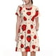 thumbnail image 1 of Fotbe Red Ladybug Vestido Largo de Moda para Mujer, Vestido Tipo Camiseta con Manga Corta y Estilo Casual a Rayas y Bloques de Color, 1 of 6