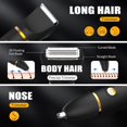thumbnail image 6 of Obacre  Bikini Trimmer for Men, 3 in 1 Electric Razors for Men, IPX7 Waterproof Wet Dry Body Shaver Pubic Hair Trimmer Facial Hair Remover with Ceramic Blade USB Recharge Dock Gift for Men, 6 of 8