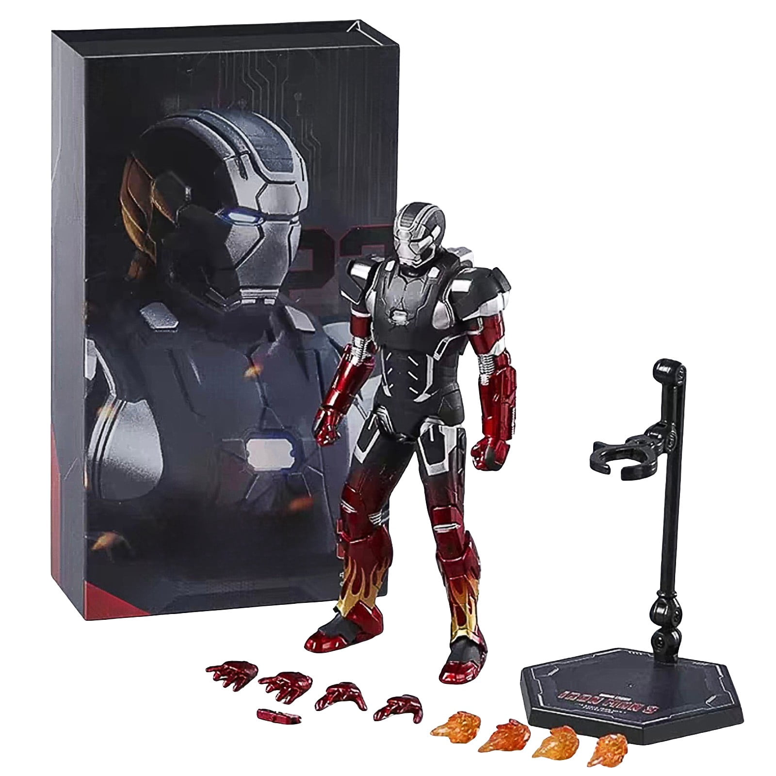 ZhongDong Toys, Iron Man MK50 Action Figure, 7 Inches, Silver