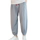 thumbnail image 2 of Pantalones largos de verano para hombre, leggings casuales de algodón y lino para exteriores, pantalones para hombre, 2 of 5