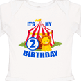 thumbnail image 4 of Inktastic Its My Birthday Circus Tent with Lion 2 Years Old Boys or Girls Long Sleeve Baby Bodysuit, 4 of 5