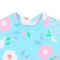 thumbnail image 7 of Toddler Girls Swimsuits Swimwear Long Sleeve Cartoon Floral Prints Top Beach 2PCS Swim Shirts and Rash Guards Size 2-3T, 7 of 7