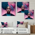 thumbnail image 4 of Designart Hip Hop Girl With Pink And Blue Hair III Canvas Wall Art, 4 of 5