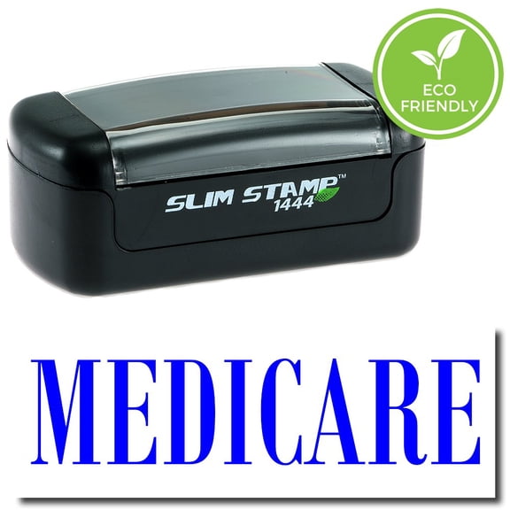 Slim Pre-Inked Medicare Stamp with Purple Ink