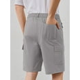 thumbnail image 3 of Demotime Men's Hiking Cargo Shorts Lightweight Casual Outdoor Work Shorts for Men with 5 Zipper Pockets Bright Grey M, 3 of 7