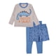 thumbnail image 1 of Set de Pijama 3 Piezas en Algodón Hipoalergénico, Playera Manga Larga, Pantalón y Bermuda Baby Creysi AZUL 14 AÑOS, 1 of 3