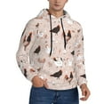 thumbnail image 2 of Lsque Funny Chicken Pattern Casual Men's Hoodie,Hooded Sweatshirt with Kangaroo Pocket,Pullover Hoodie-Large, 2 of 7