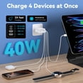 thumbnail image 2 of Bloque de carga USB C Ubearkk, 40 W, 4 puertos, carga rápida, paquete de 2, 2 of 7
