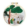 thumbnail image 2 of Kit de bordado de punto de cruz, artesanía de costura, hermoso regalo de Navidad, fabricación de hilo de arte de bricolaje con marco manual en inglés Edificio de viviendas 2 Baoblaze Punto de cruz estampado, 2 of 8