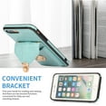 thumbnail image 5 of Cutyskin Case for iPhone 7 Plus, iPhone 8 Plus,Luxury Metal Buckle Back Folio Cover [Crossbody & Shoulder Strap][Credit Card Holder][Fashion Design] Shockproof Phone Case, Green, 5 of 8