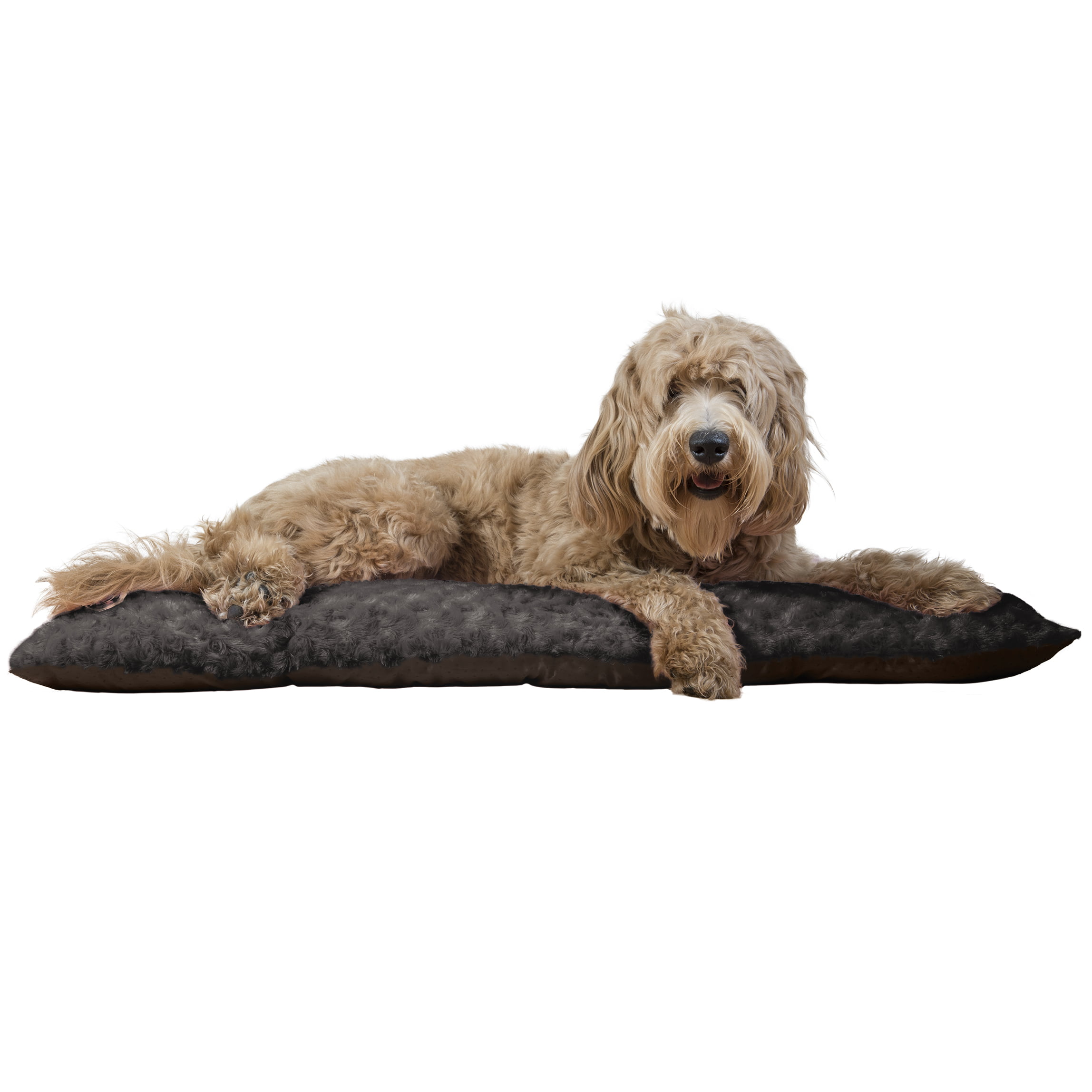 FurHaven Pet Kennel Pad Ultra Plush Tufted Pillow Pet Bed for Crates & Kennels, Chocolate