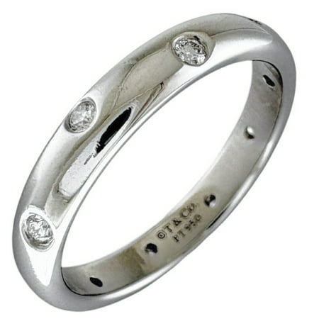 Pre-Owned Tiffany & Co. Dots Ring, size 7.5, Pt950 platinum, diamond, ladies, TIFFANY