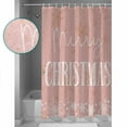 thumbnail image 4 of Merry Christmas, Bathroom Curtain 72 Inch Shower Curtain with Hooks, Blush Pink Gold Winter Snowflake Waterproof Polyester Bath Curtain Washable Bathtub Curtain 72''x 72'', 4 of 6