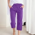 thumbnail image 2 of Deals of The Day Clearance Comfortable High Waisted Wide Leg Pants Drawstring Elastic Trousers Comfy Straight Leg Long Pants with Pockets on Sale Clearance, 2 of 5