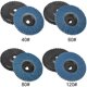 thumbnail image 3 of Paquete de 8 discos de láminas, discos de láminas, Ø 76 mm x 10 mm, grano 40/60/80/120, para metal, acero y madera, discos de láminas revestidos Discos de láminas, (azul) Kuyhfg Bienvenido a Kuyhfg, 3 of 5