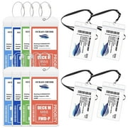 Prdigy 12PCS Cruise Luggage Tags and ID Holder Set, Waterproof luggage tag with Zip Seal and Steel Loops, Cruise Essentials Thick PVC Luggage Tag Holders for All Cruise Lines