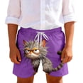thumbnail image 2 of Pantalones cortos de playa para niños y niñas, de color liso, con estampado bonito, transpirables y con bolsillos, para verano, 2 of 9