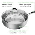 thumbnail image 5 of ELITRA Home Stainless Steel Saute Pan and Lid for All Stovetops 3 QT - Silver (180102), 5 of 9