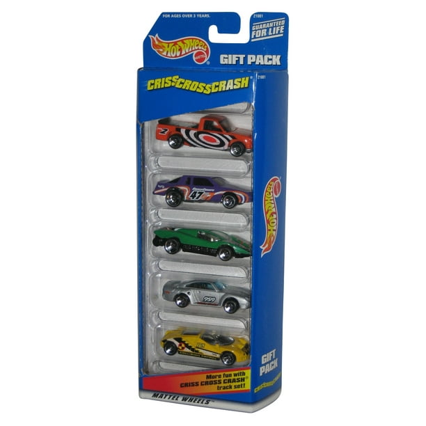 Hot Wheels Criss Cross Crash DieCast Car Mattel Gift Pack Set (5