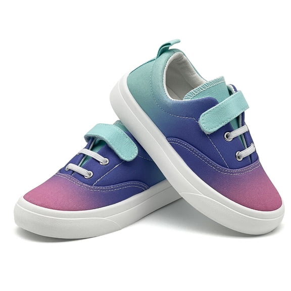 Kids Slip-on Canvas Shoes Toddler Boys Girls Fashion Sneaker Little Big Kids Adjustable Tennis Shoes Walking Casual Shoes