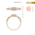thumbnail image 5 of ANGARA Natural Diamond Anniversary Ring with Paisley Motifs in 14K Rose Gold for Women (Size-2.5mm| Color-K| Clarity-I3) | April Birthstone, Anniversary, Jewelry Gift for Women | Natural Diamond Ring, 5 of 9