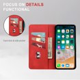 thumbnail image 5 of For Samsung Galaxy Note 10 Plus Case Vintage PU Leather Wallet Case TPU Bumper [RFID Blocking Card Slots] [Hands-Free Kickstand] [Magnetic Closure] Shockproof Flip Folio Case,Red, 5 of 8