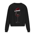 thumbnail image 4 of UVEASISHA Fun Christmas Gifts for Men Crewneck Sweatshirts Novelty Wine Glass Printed Long Sleeve Pullover 2024 Fashion Xmas Oversized Sweatshirt Top Christmas on Sale Black 2XL, 4 of 5