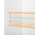 thumbnail image 6 of Ktaxon Bookcase with Doors, 2 Height Adjustable Book Shelving, Display Bookcase with Double Doors, Ideal for Home Bedroom, Living Room, Office, Library with Doors, White Finish (White), 6 of 12