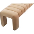 thumbnail image 5 of Meridian Furniture Andaz 17.5" Velvet & Solid Wood Bench in Camel, 5 of 8