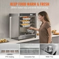 thumbnail image 5 of KFFKFF Food Heating Cabinet, 5-Level Catering Warmer with Moisture Tray, 5 Containers, Dual Glass Doors and Customizable Racks, Stainless Steel Food Heating Unit, Perfect for Holding Pizza, Chicken, 5 of 9