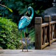 thumbnail image 3 of CHISHEEN Crane Garden Statue, Metal Heron Decor with Solar Lights, Yard Art with LED Lights for Outdoor Decorations, Blue Crane Sculpture for Backyard Farm Patio Yard Lawn Decorations, 3 of 7