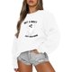 thumbnail image 1 of Gibobby Sudadera oversize mujer Sudaderas de Halloween para mujer camisetas de otoño y día festivo con cuello redondo(Blanco,M), 1 of 4