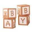 thumbnail image 2 of Balloons Boxes with BABY Letters for Baby Shower, Birthday Balloon Blocks Decorations for 1st Baby Shower, Gender Reveal Party, Newborn Photo Props Brown, 2 of 8