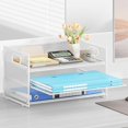 thumbnail image 4 of Letter Tray Paper Organizer with Handle Sliding Tray Metal Mesh Desk File Folder Paper Sorter Organizer for Home Office School Desk Supplies Organization, 4 of 7