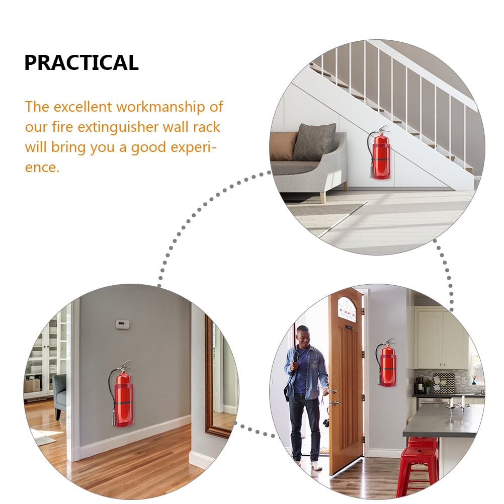 RENACLIPY Renaclipy Durable Fire Extinguisher Wall Bracket Red for Home Office