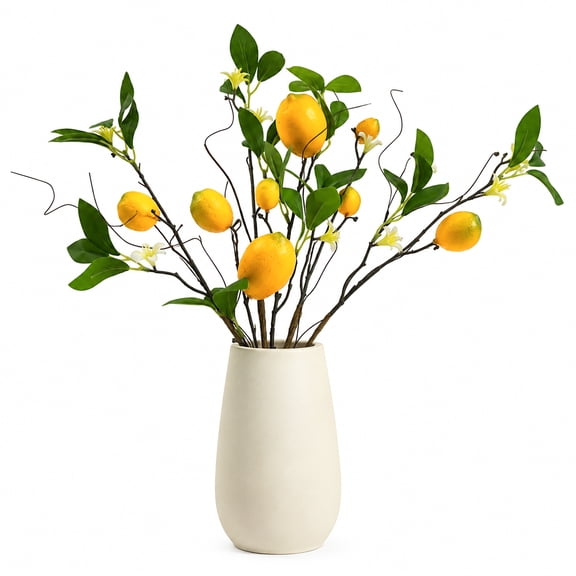 Lemon Decorations Artificial Lemons Branches for Vases Faux Lemon Table Centerpieces Decor Accessories for Kitchen Home Summer Party Supplies Design 1