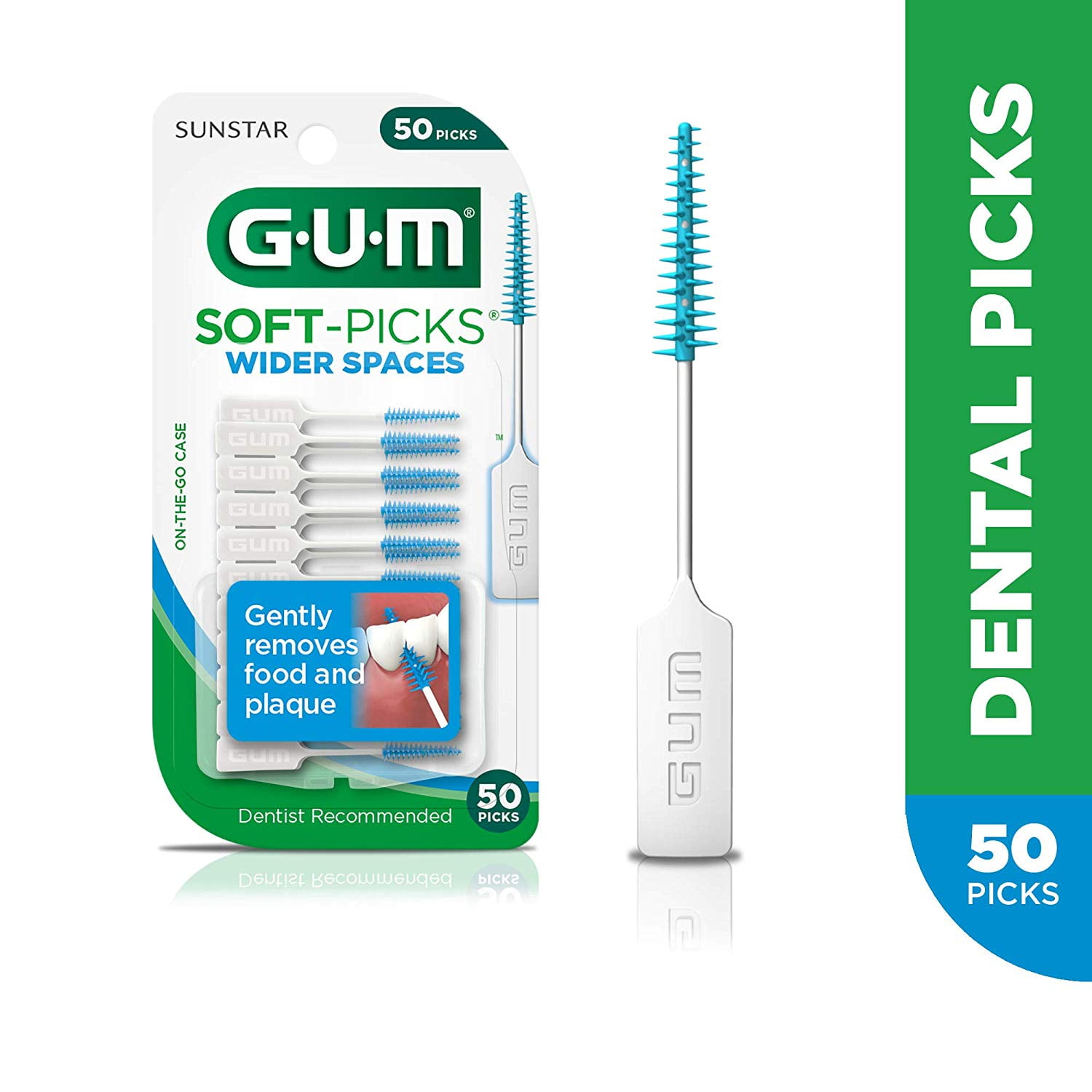4 Pack GUM Soft Picks Wider Spaces 50 count Each