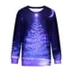 thumbnail image 3 of Pntutb moda mujer cuello redondo manga larga camiseta otoño estampado blusa suelta tops PNTUTB Pntutb-5395, 3 of 4
