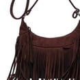 thumbnail image 2 of Moda mujer bolso de hombro uso diario Crossbody estilo Retro Satchel monedero Marrón jinwen Bolso con borlas, 2 of 2