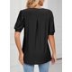 thumbnail image 3 of Camisas de mujer Casual con cuello en V Camisetas Puff Manga corta Verano Tops Túnica Blusas S-XXLBlackMedium esquí esquí Gafas de esquí, 3 of 4